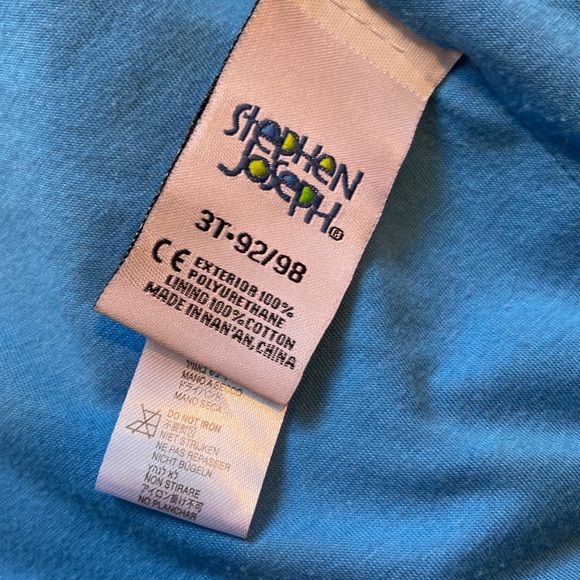 Stephen Joseph Boys Airplane Hooded Raincoat Rain Jacket Size 3T - Picture 15 of 16